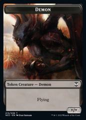Demon // Copy Double-Sided Token [Streets of New Capenna Commander Tokens] | Lots Moore NSW