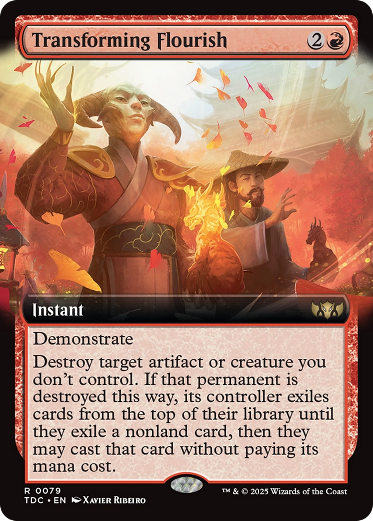 Transforming Flourish (Extended Art) [Tarkir: Dragonstorm Commander] | Lots Moore NSW