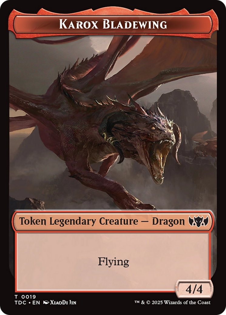 Karox Bladewing // Copy Double-Sided Token [Tarkir: Dragonstorm Commander Tokens] | Lots Moore NSW