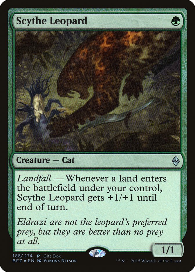 Scythe Leopard (Gift Box) [Battle for Zendikar Promos] | Lots Moore NSW