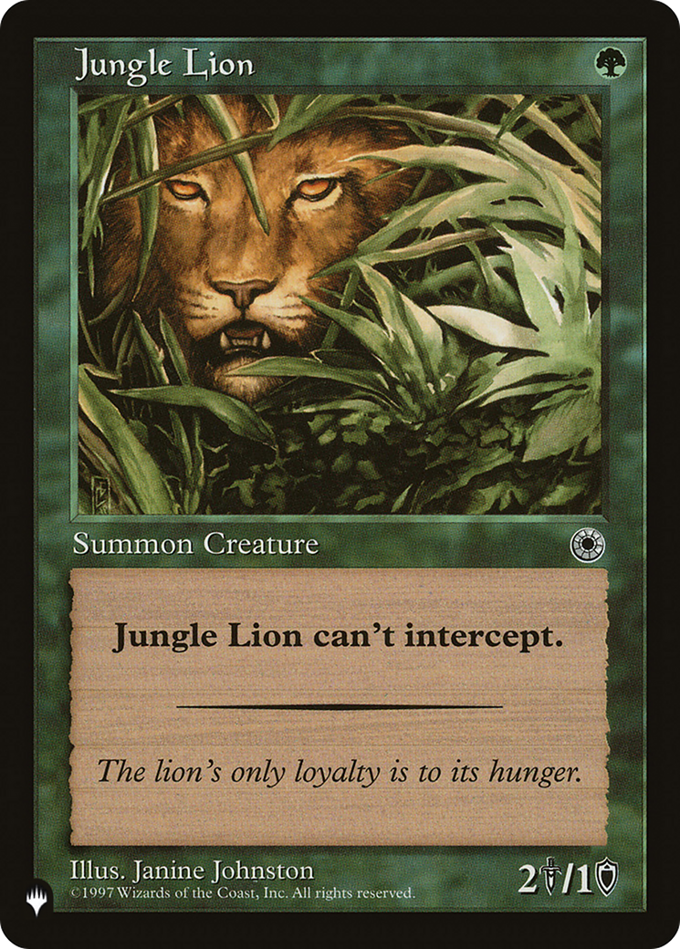 Jungle Lion [The List] | Lots Moore NSW