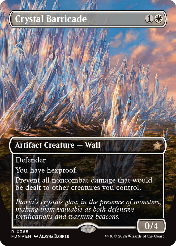 Crystal Barricade (Borderless) (Mana Foil) [Foundations] | Lots Moore NSW