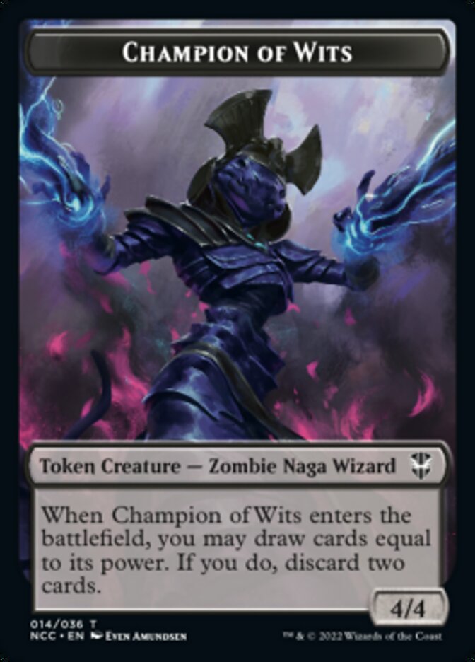 Tentacle // Champion of Wits Double-Sided Token [Streets of New Capenna Commander Tokens] | Lots Moore NSW