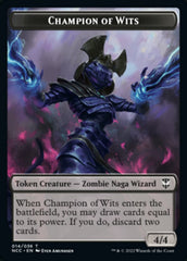 Tentacle // Champion of Wits Double-Sided Token [Streets of New Capenna Commander Tokens] | Lots Moore NSW