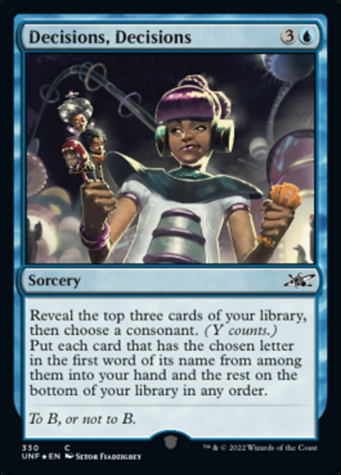 Decisions, Decisions (Galaxy Foil) [Unfinity] | Lots Moore NSW