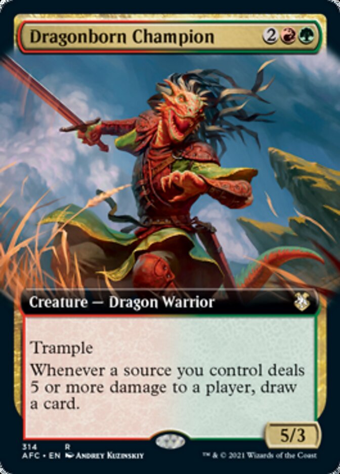 Dragonborn Champion (Extended Art) [Dungeons & Dragons: Adventures in the Forgotten Realms Commander] | Lots Moore NSW