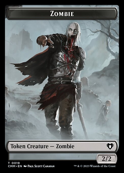 Clue // Zombie (0019) Double-Sided Token [Commander Masters Tokens] | Lots Moore NSW
