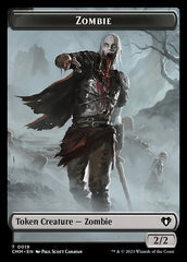 Clue // Zombie (0019) Double-Sided Token [Commander Masters Tokens] | Lots Moore NSW