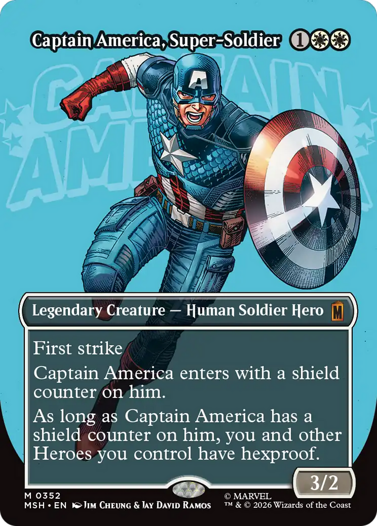 Captain America, Super-Soldier (Borderless) (0352) [Marvel Super Heroes] | Lots Moore NSW