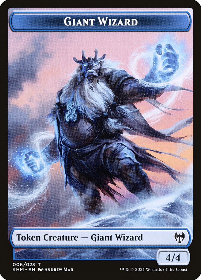 Human Warrior // Giant Wizard Double-Sided Token [Kaldheim Tokens] | Lots Moore NSW