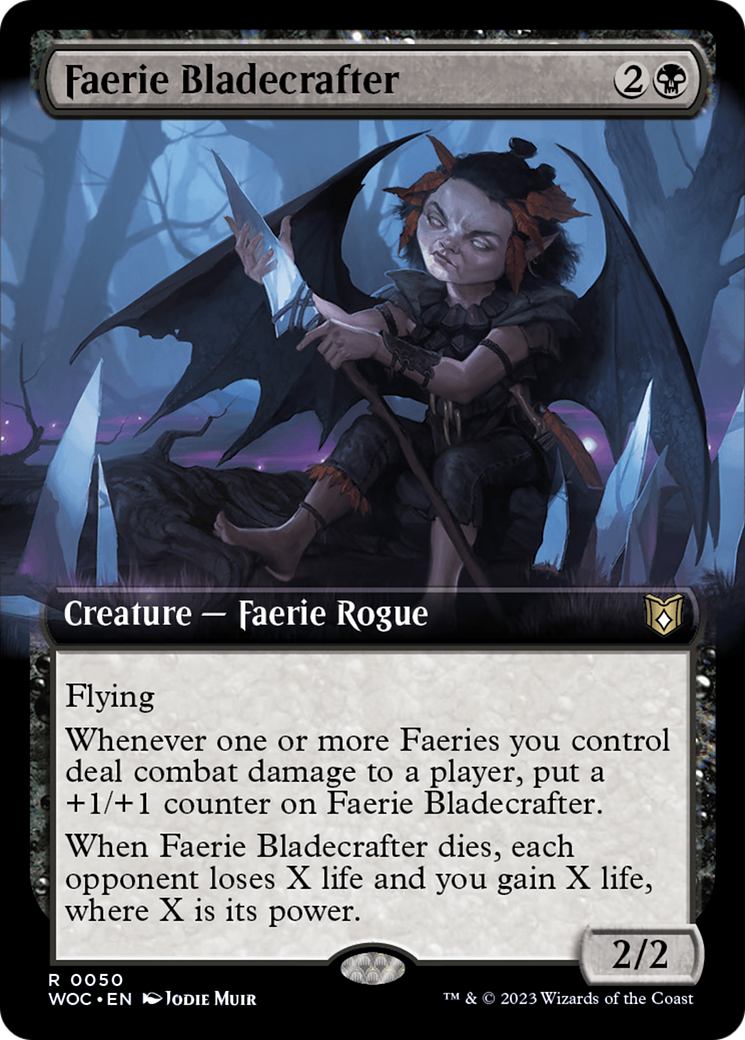 Faerie Bladecrafter (Extended Art) [Wilds of Eldraine Commander] | Lots Moore NSW