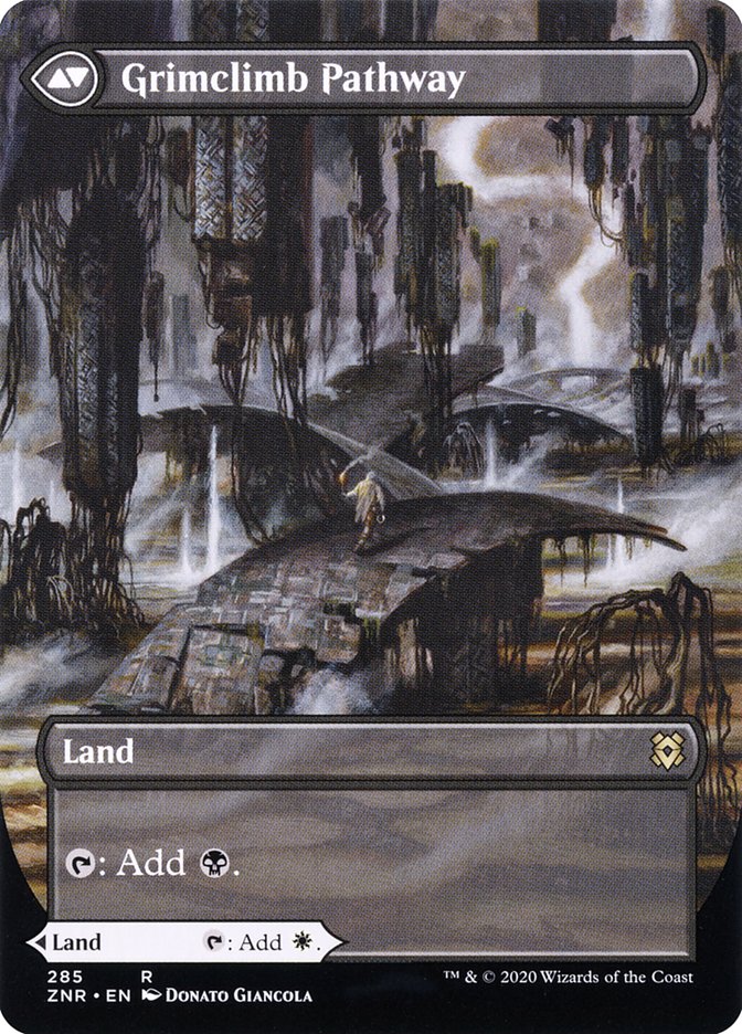 Brightclimb Pathway // Grimclimb Pathway (Borderless Alternate Art) [Zendikar Rising] | Lots Moore NSW