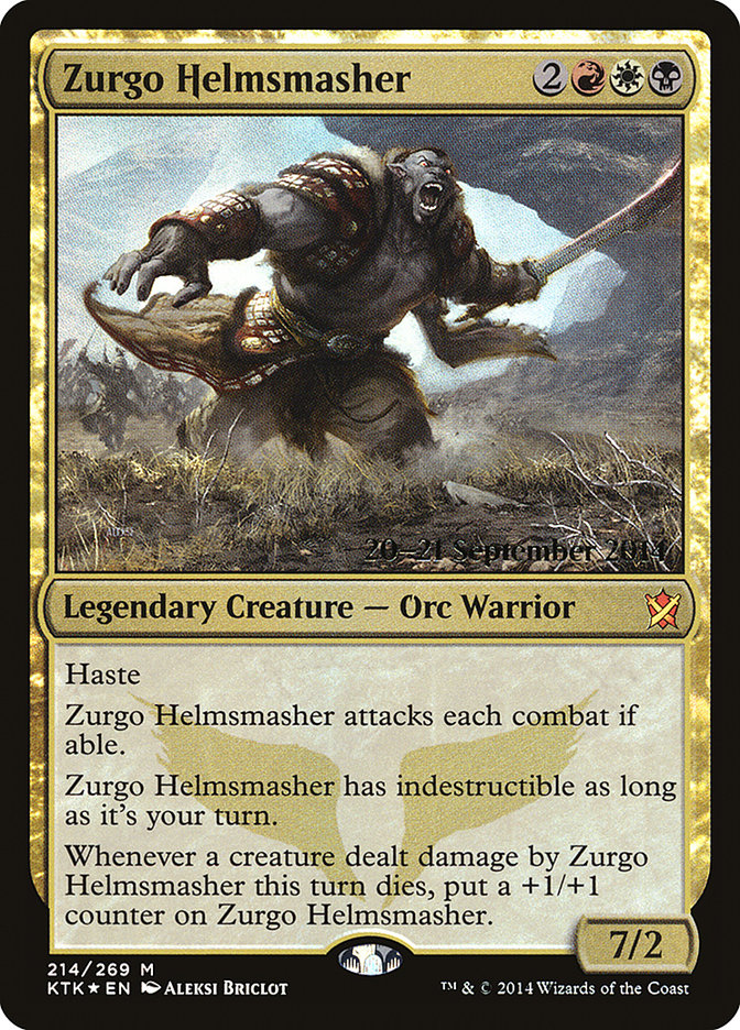 Zurgo Helmsmasher [Khans of Tarkir Prerelease Promos] | Lots Moore NSW