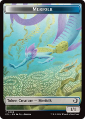 Merfolk // Worm Double-Sided Token [Lorwyn Eclipsed Tokens] | Lots Moore NSW