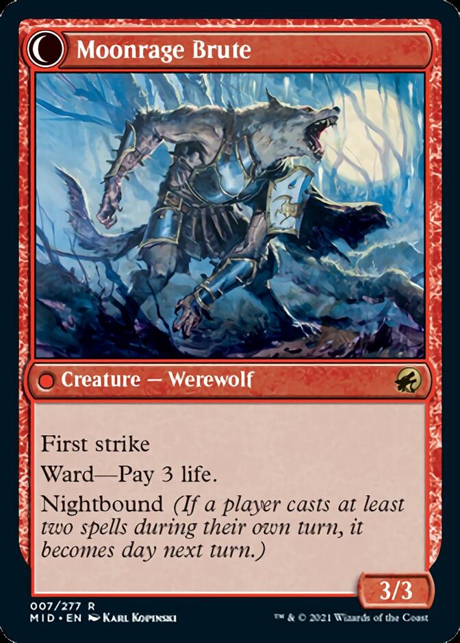 Brutal Cathar // Moonrage Brute [Innistrad: Midnight Hunt] | Lots Moore NSW