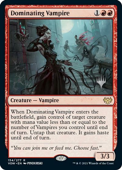 Dominating Vampire (Promo Pack) [Innistrad: Crimson Vow Promos] | Lots Moore NSW