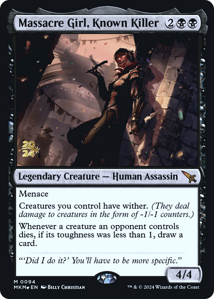Massacre Girl, Known Killer [Murders at Karlov Manor Prerelease Promos] | Lots Moore NSW