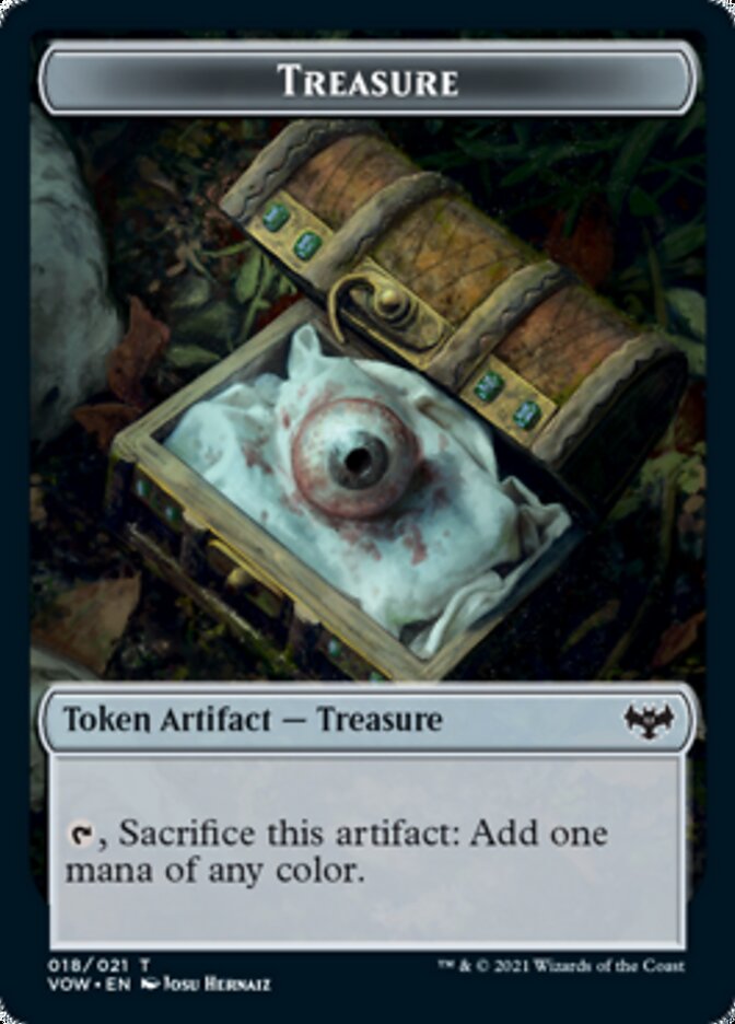 Human (001) // Treasure Double-Sided Token [Innistrad: Crimson Vow Tokens] | Lots Moore NSW