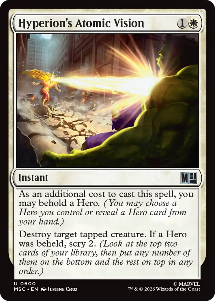 Hyperion's Atomic Vision [Marvel Super Heroes Commander] | Lots Moore NSW