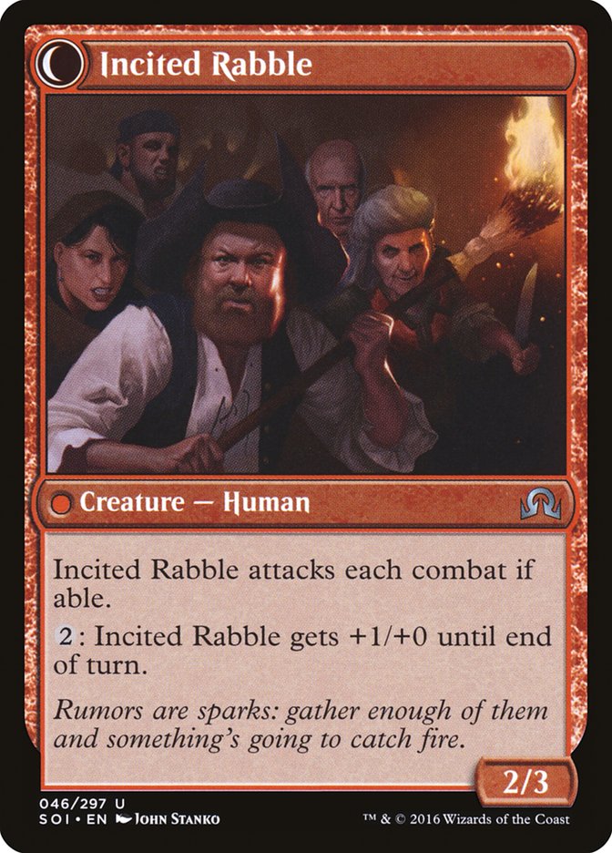 Town Gossipmonger // Incited Rabble [Shadows over Innistrad] | Lots Moore NSW