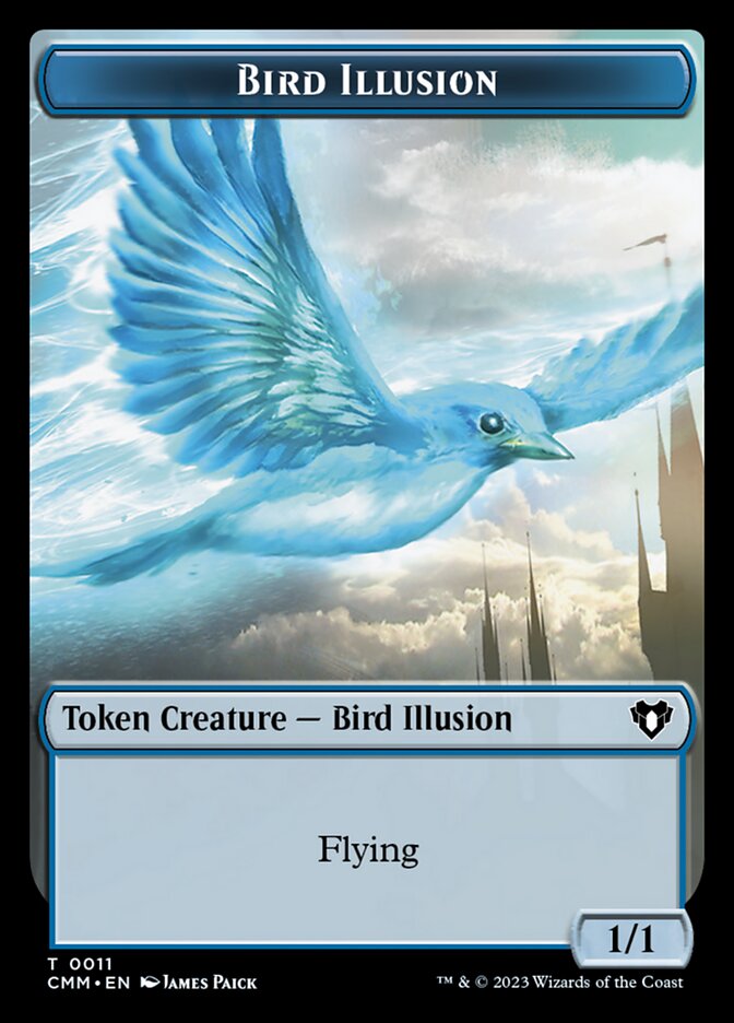 Treasure // Bird Illusion Double-Sided Token [Commander Masters Tokens] | Lots Moore NSW