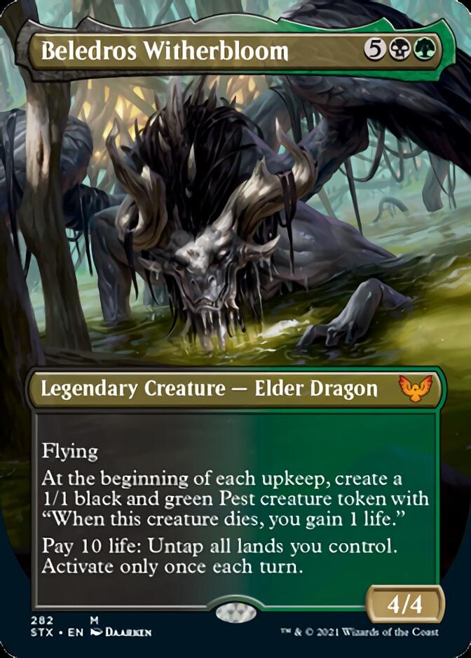 Beledros Witherbloom (Borderless Alternate Art) [Strixhaven: School of Mages] | Lots Moore NSW