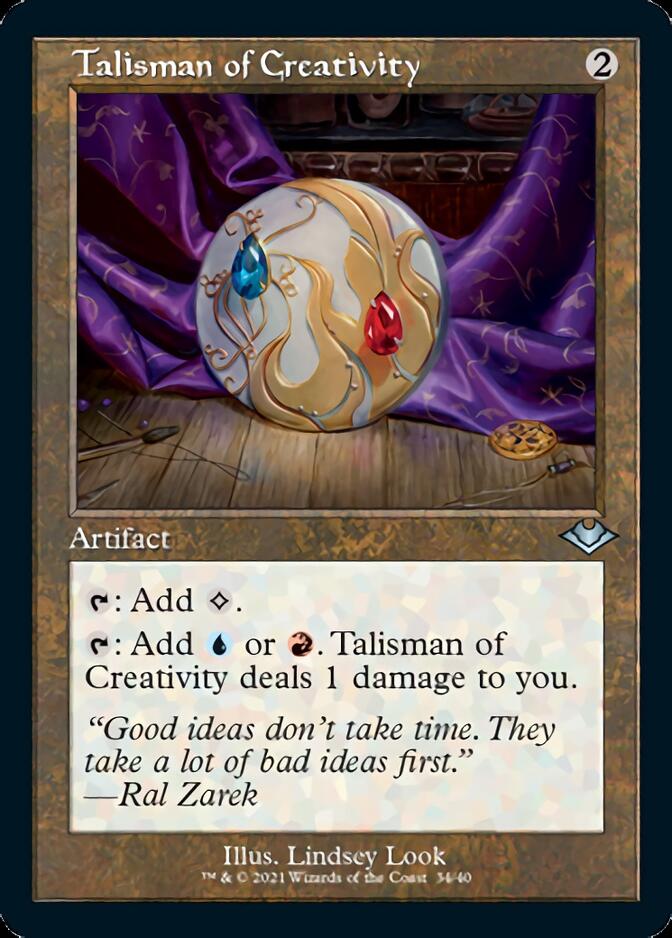 Talisman of Creativity (Retro Foil Etched) [Modern Horizons] | Lots Moore NSW