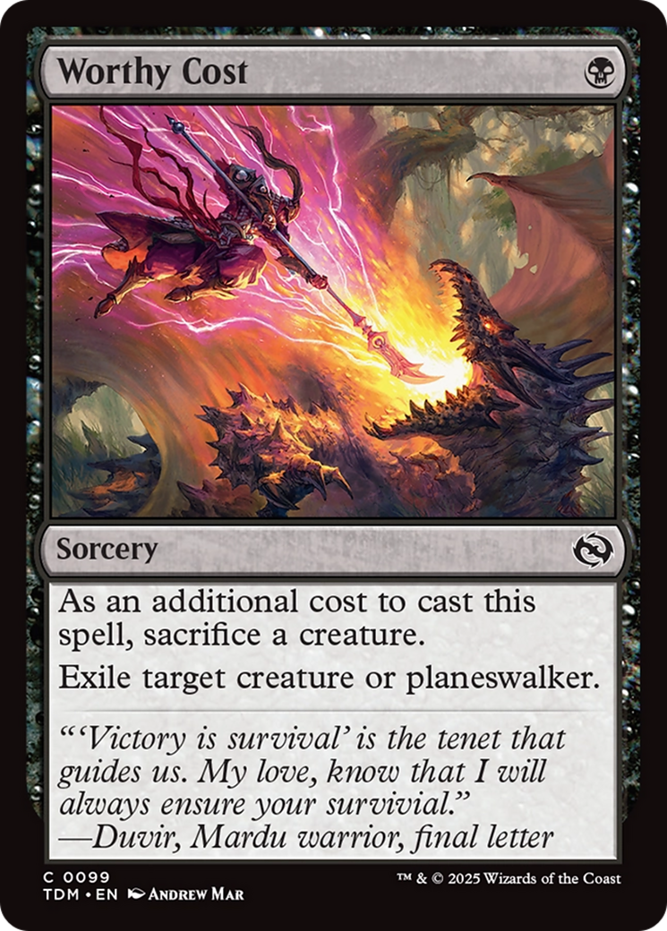 Worthy Cost [Tarkir: Dragonstorm] | Lots Moore NSW