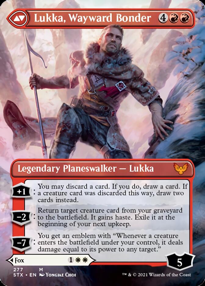 Mila, Crafty Companion // Lukka, Wayward Bonder (Borderless) [Strixhaven: School of Mages] | Lots Moore NSW