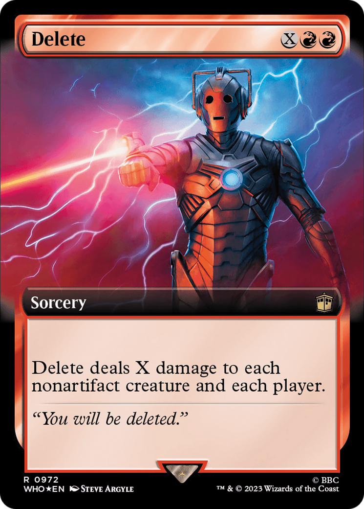 Delete (Extended Art) (Surge Foil) [Doctor Who] | Lots Moore NSW