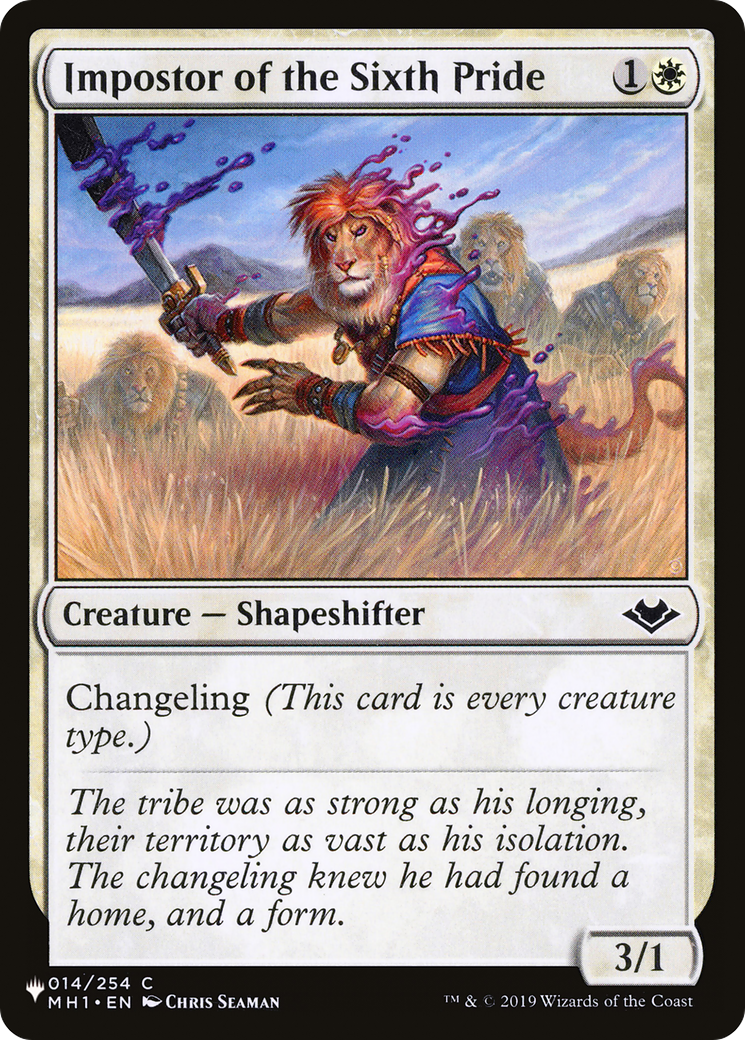 Impostor of the Sixth Pride [The List] | Lots Moore NSW