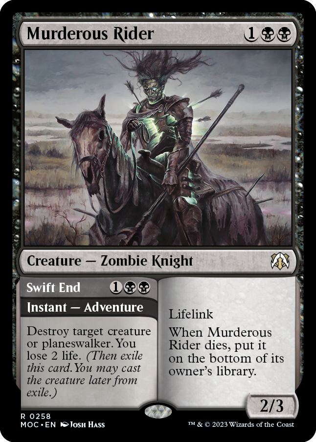 Murderous Rider // Swift End [March of the Machine Commander] | Lots Moore NSW