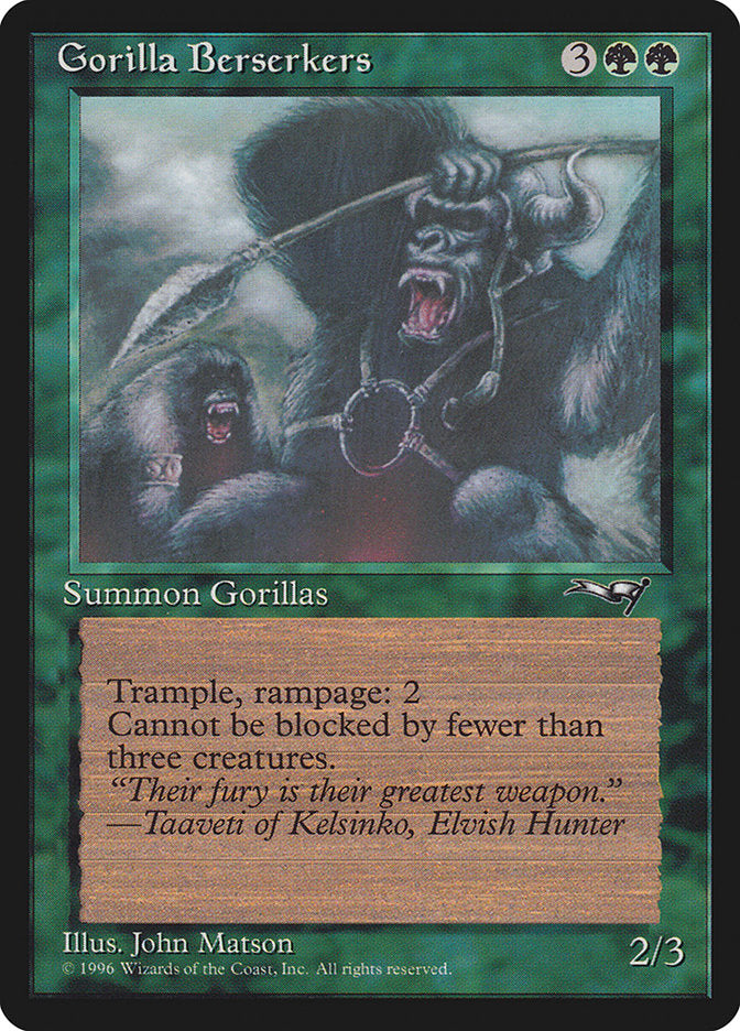 Gorilla Berserkers (Mouths Open) [Alliances] | Lots Moore NSW