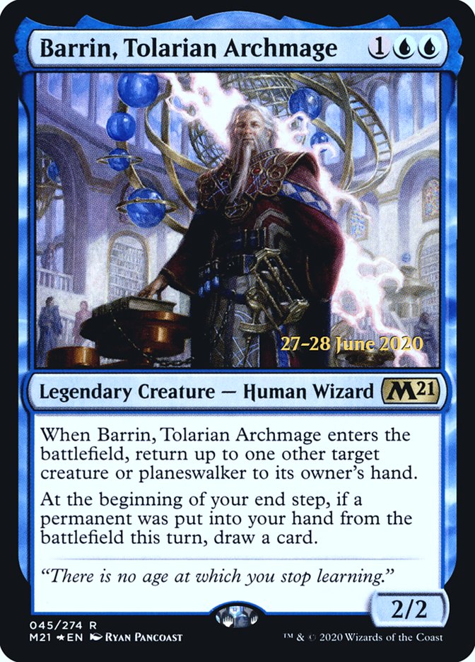 Barrin, Tolarian Archmage [Core Set 2021 Prerelease Promos] | Lots Moore NSW