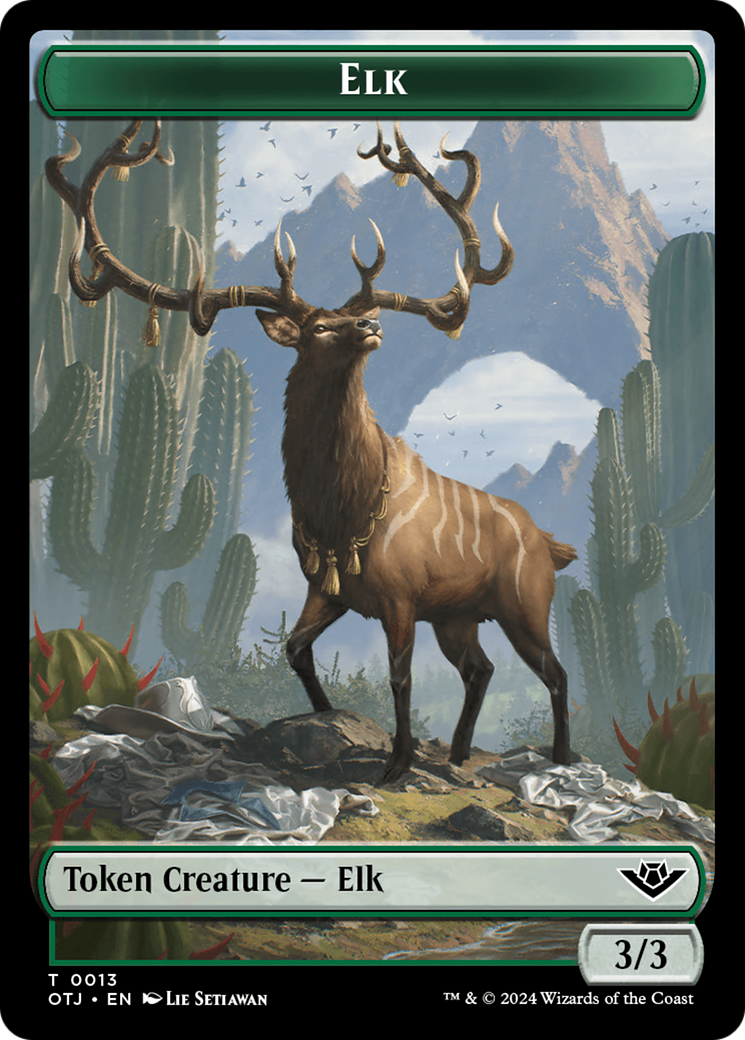 Elk Token [Outlaws of Thunder Junction Tokens] | Lots Moore NSW