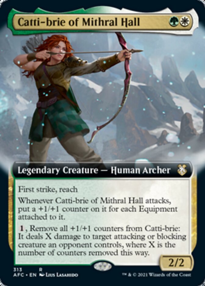Catti-brie of Mithral Hall (Extended Art) [Dungeons & Dragons: Adventures in the Forgotten Realms Commander] | Lots Moore NSW