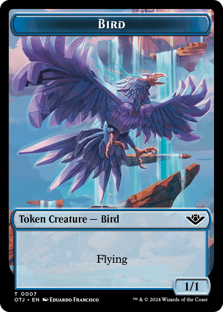 Treasure // Bird Double-Sided Token [Outlaws of Thunder Junction Tokens] | Lots Moore NSW