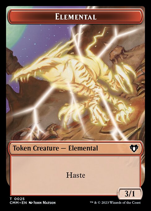 Spirit (0039) // Elemental (0025) Double-Sided Token [Commander Masters Tokens] | Lots Moore NSW