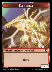 Clue // Elemental (0025) Double-Sided Token [Commander Masters Tokens] | Lots Moore NSW
