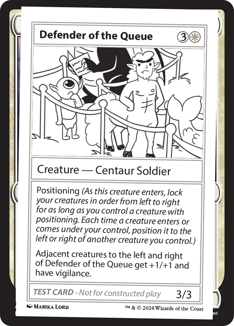 Defender of the Queue [Mystery Booster 2 Playtest Cards] | Lots Moore NSW