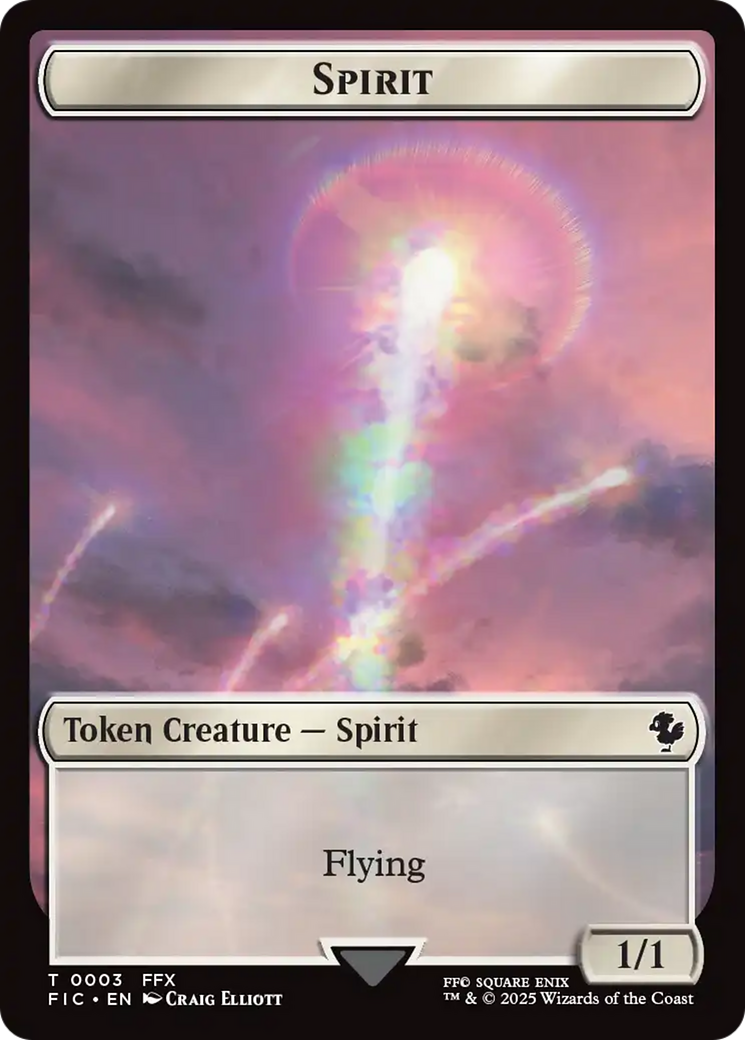 Spirit // Hero (0026) Double-Sided Token (Surge Foil) [FINAL FANTASY Commander Tokens] | Lots Moore NSW