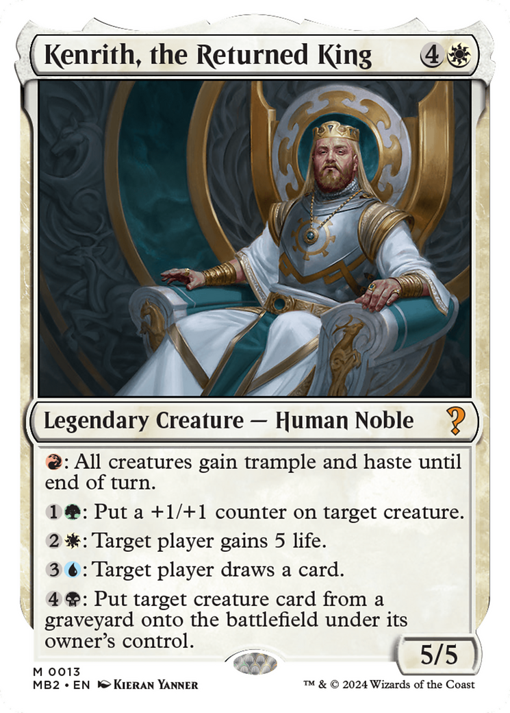 Kenrith, the Returned King (White Border) [Mystery Booster 2] | Lots Moore NSW