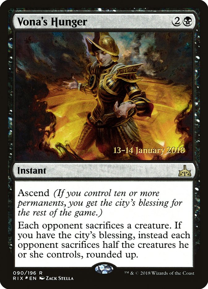Vona's Hunger [Rivals of Ixalan Prerelease Promos] | Lots Moore NSW