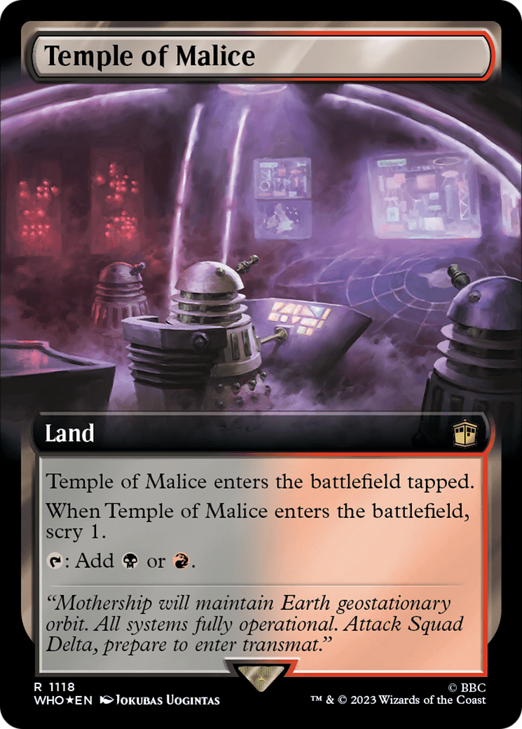 Temple of Malice (Extended Art) (Surge Foil) [Doctor Who] | Lots Moore NSW