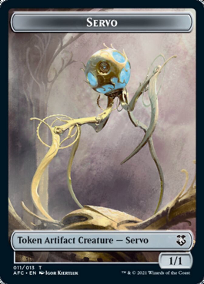 Servo // Zombie Double-Sided Token [Dungeons & Dragons: Adventures in the Forgotten Realms Commander Tokens] | Lots Moore NSW