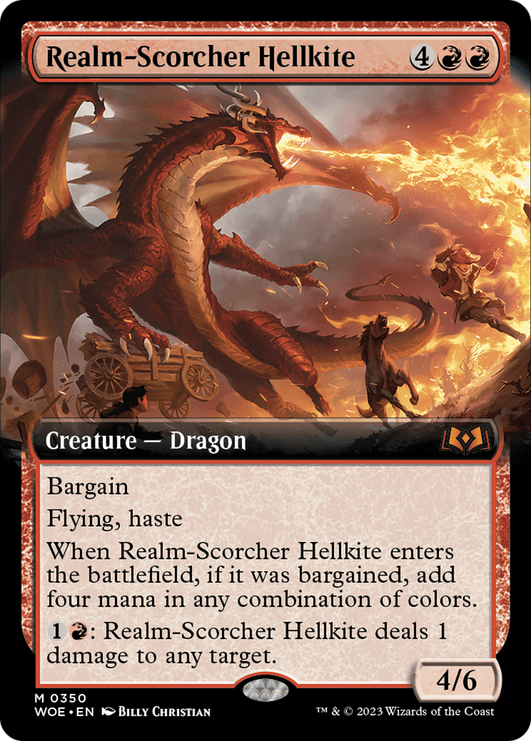 Realm-Scorcher Hellkite (Extended Art) [Wilds of Eldraine] | Lots Moore NSW