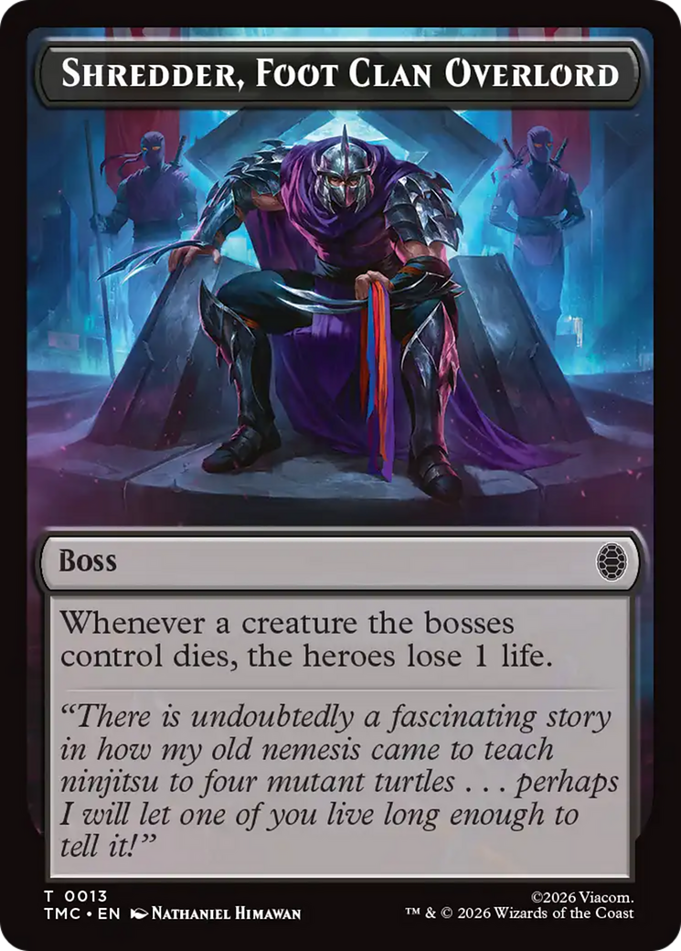 Shredder, Foot Clan Overlord [Teenage Mutant Ninja Turtles Commander Tokens] | Lots Moore NSW