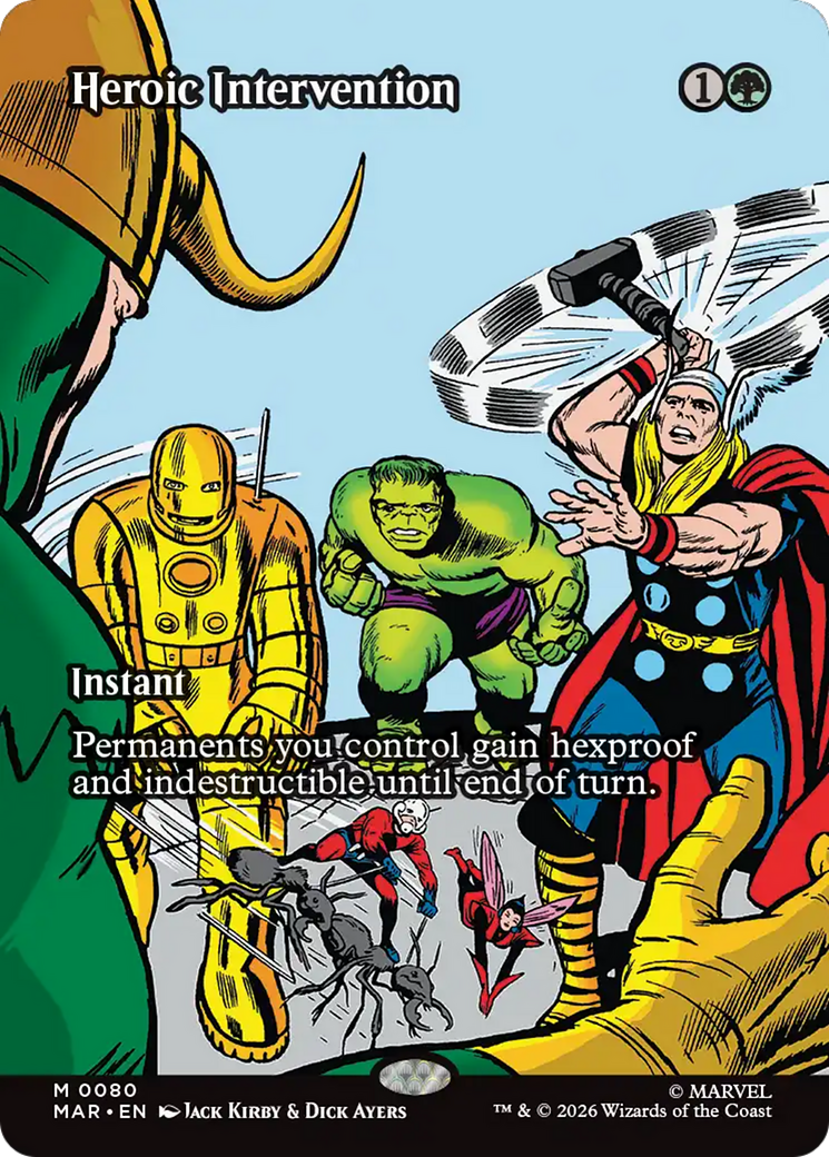 Heroic Intervention (0080) (Borderless) [Marvel Universe: Eternal-Legal] | Lots Moore NSW