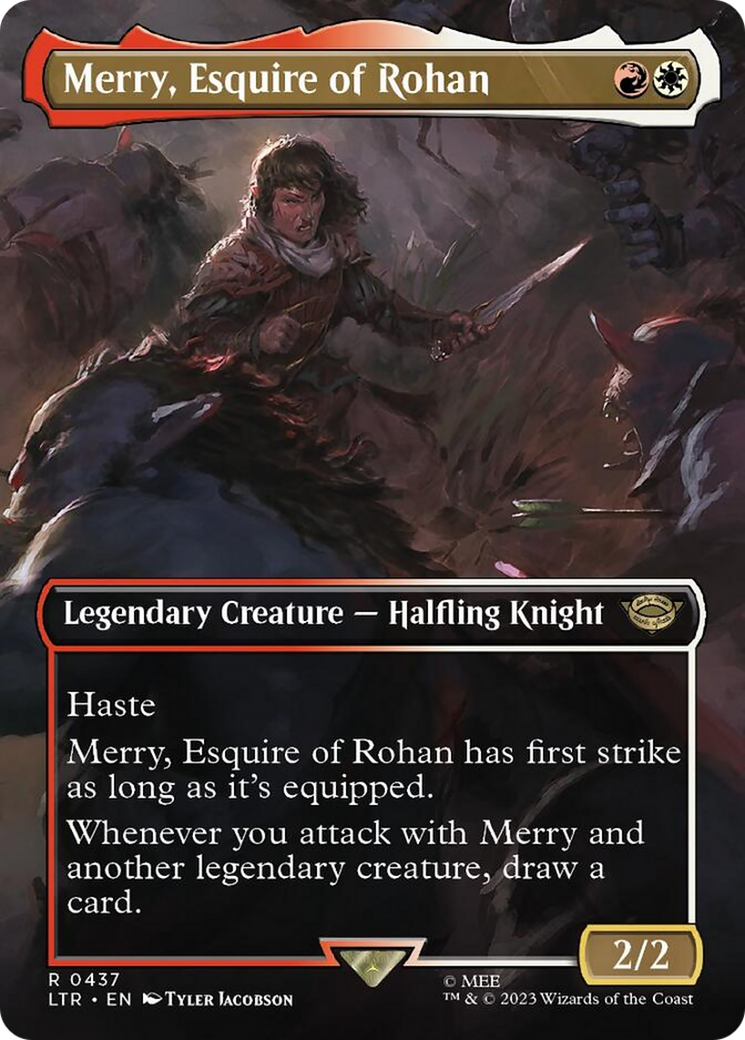 Merry, Esquire of Rohan (Borderless Alternate Art) [The Lord of the Rings: Tales of Middle-Earth] | Lots Moore NSW
