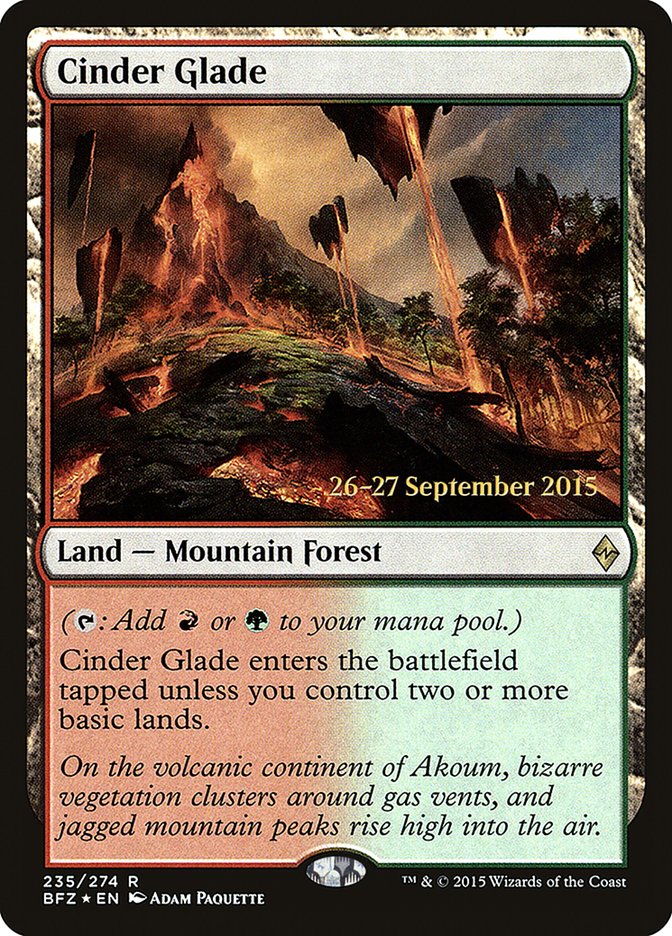 Cinder Glade [Battle for Zendikar Prerelease Promos] | Lots Moore NSW